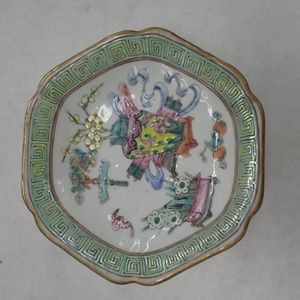 Antique Chinese Famille Rose Footed Bowl